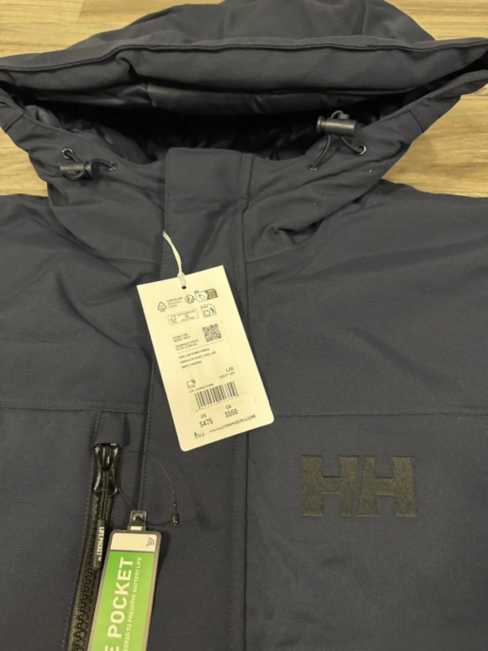 Helly Hansen Men's Urb Lab Down Parka in 597 Navy Size Large NWT